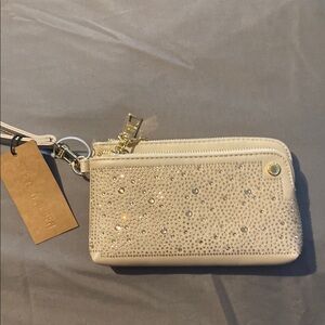 Steve Madden Cream Studded Wristlet